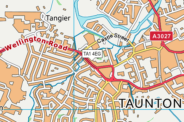 TA1 4EG map - OS VectorMap District (Ordnance Survey)