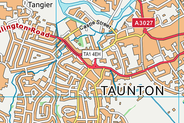 TA1 4EH map - OS VectorMap District (Ordnance Survey)