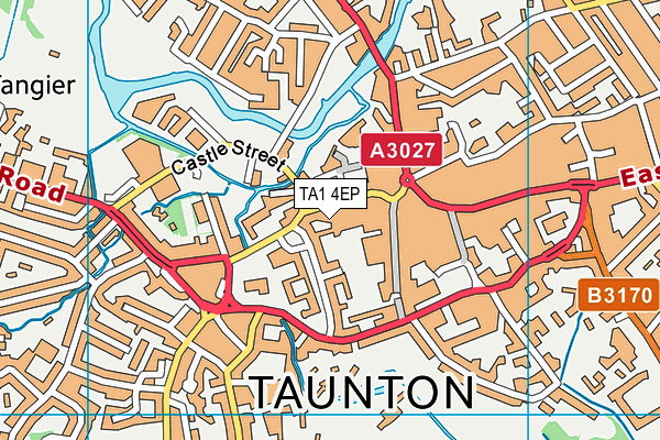 TA1 4EP map - OS VectorMap District (Ordnance Survey)