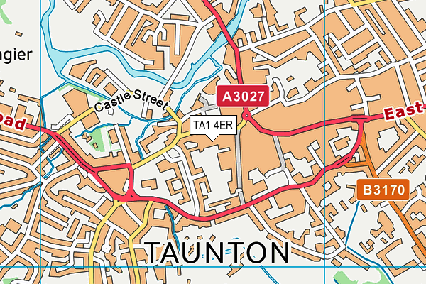 TA1 4ER map - OS VectorMap District (Ordnance Survey)