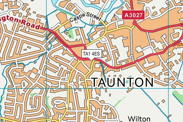 TA1 4ES map - OS VectorMap District (Ordnance Survey)