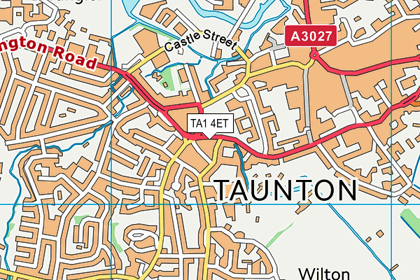 TA1 4ET map - OS VectorMap District (Ordnance Survey)