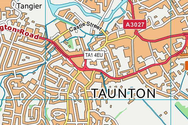 TA1 4EU map - OS VectorMap District (Ordnance Survey)