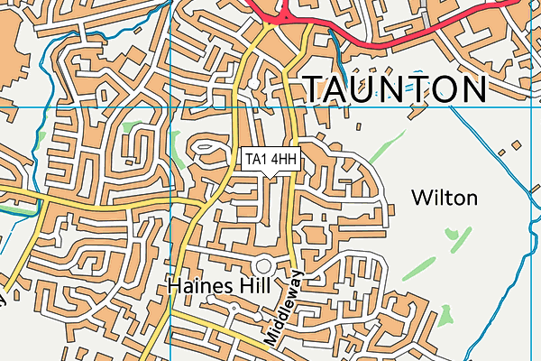 TA1 4HH map - OS VectorMap District (Ordnance Survey)