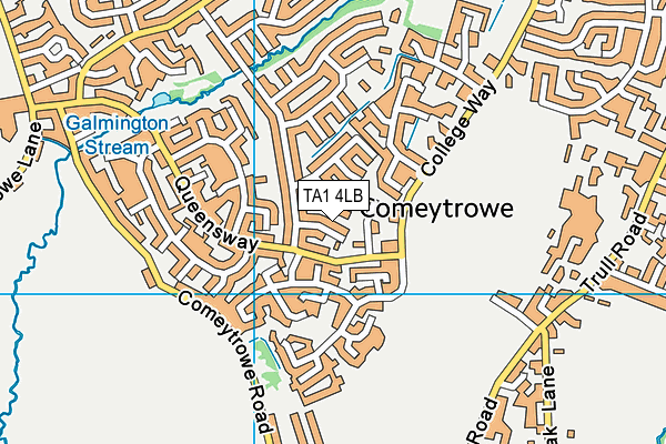 TA1 4LB map - OS VectorMap District (Ordnance Survey)