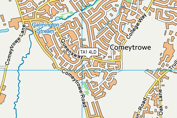 TA1 4LD map - OS VectorMap District (Ordnance Survey)