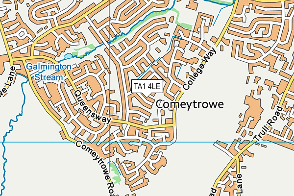 TA1 4LE map - OS VectorMap District (Ordnance Survey)