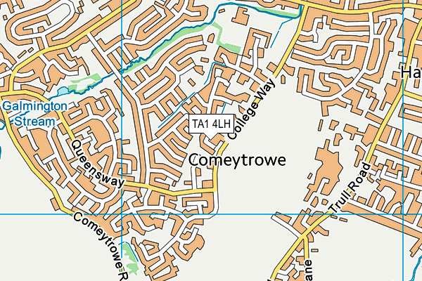 TA1 4LH map - OS VectorMap District (Ordnance Survey)