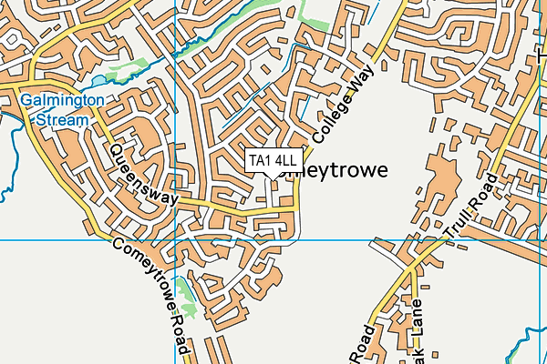 TA1 4LL map - OS VectorMap District (Ordnance Survey)