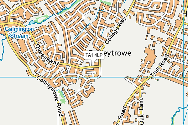 TA1 4LP map - OS VectorMap District (Ordnance Survey)