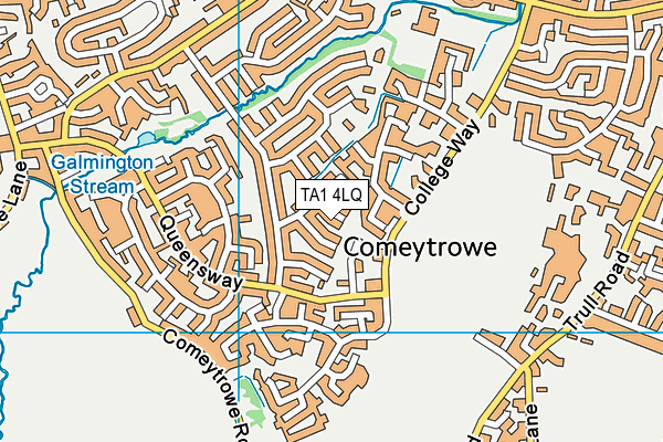 TA1 4LQ map - OS VectorMap District (Ordnance Survey)