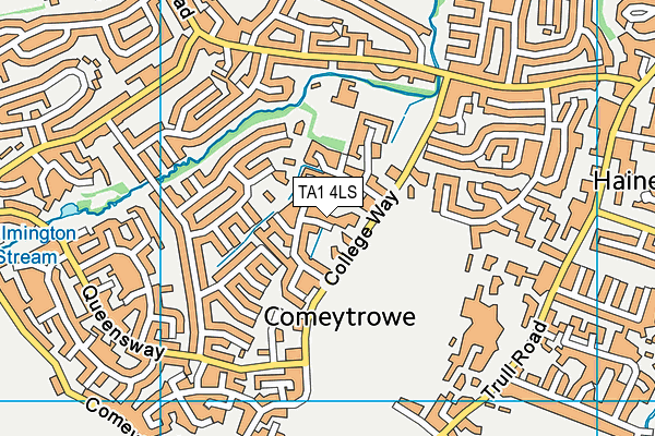 TA1 4LS map - OS VectorMap District (Ordnance Survey)