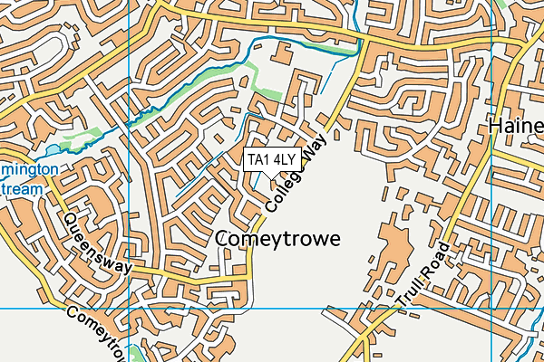 TA1 4LY map - OS VectorMap District (Ordnance Survey)