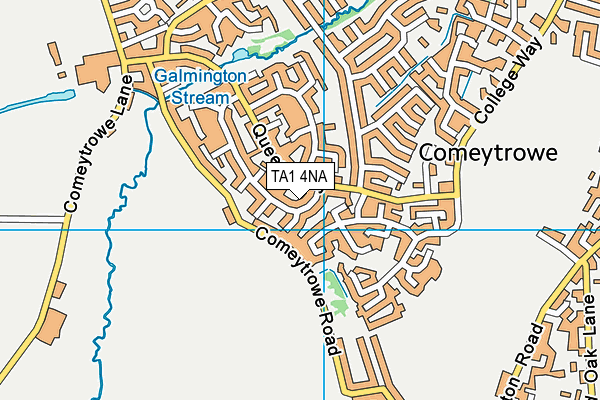 TA1 4NA map - OS VectorMap District (Ordnance Survey)
