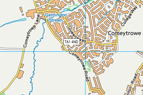 TA1 4ND map - OS VectorMap District (Ordnance Survey)