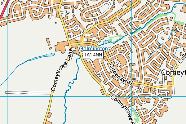 TA1 4NN map - OS VectorMap District (Ordnance Survey)