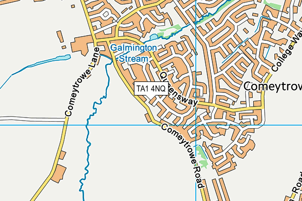 TA1 4NQ map - OS VectorMap District (Ordnance Survey)