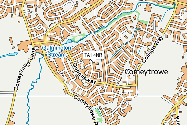 TA1 4NR map - OS VectorMap District (Ordnance Survey)