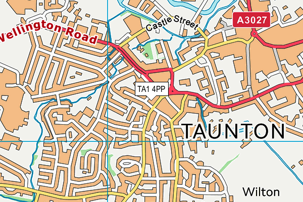 TA1 4PP map - OS VectorMap District (Ordnance Survey)