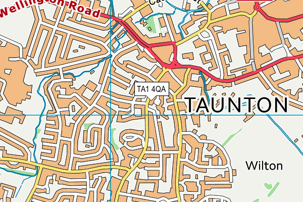 TA1 4QA map - OS VectorMap District (Ordnance Survey)