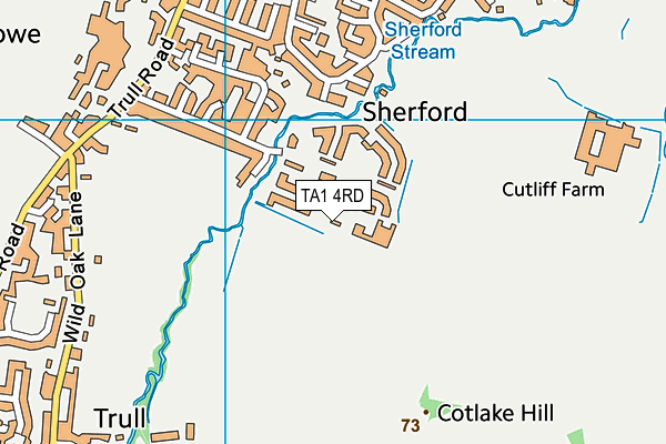 TA1 4RD map - OS VectorMap District (Ordnance Survey)