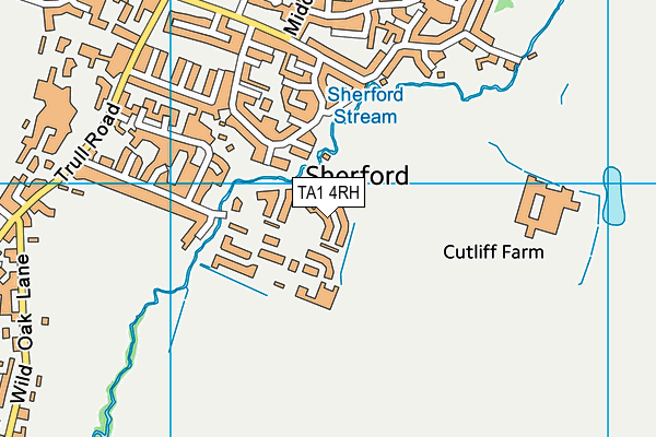 TA1 4RH map - OS VectorMap District (Ordnance Survey)