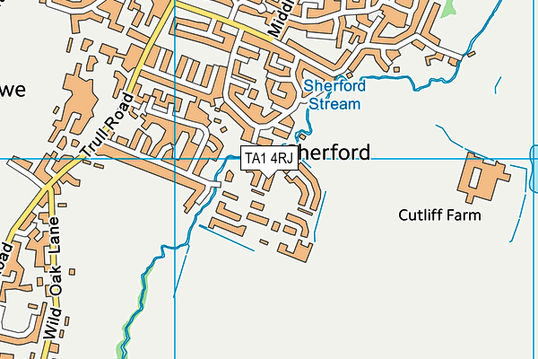 TA1 4RJ map - OS VectorMap District (Ordnance Survey)