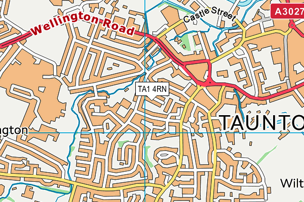 TA1 4RN map - OS VectorMap District (Ordnance Survey)