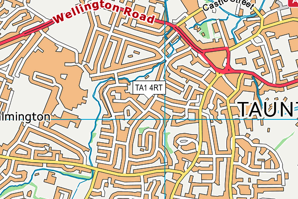 Parkfield Primary School map (TA1 4RT) - OS VectorMap District (Ordnance Survey)