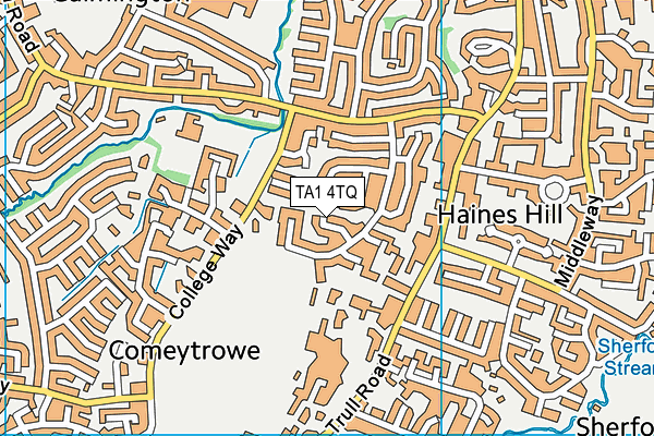 TA1 4TQ map - OS VectorMap District (Ordnance Survey)