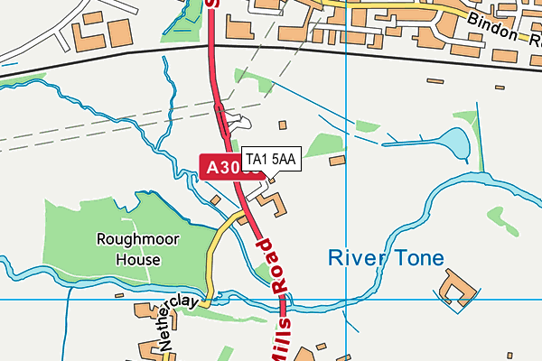 TA1 5AA map - OS VectorMap District (Ordnance Survey)