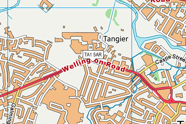 TA1 5AR map - OS VectorMap District (Ordnance Survey)