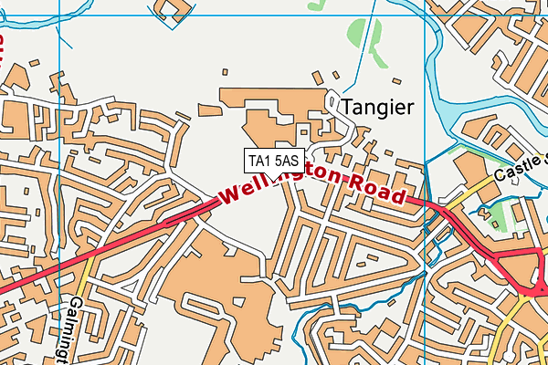 TA1 5AS map - OS VectorMap District (Ordnance Survey)