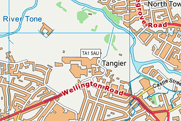 The Castle School map (TA1 5AU) - OS VectorMap District (Ordnance Survey)