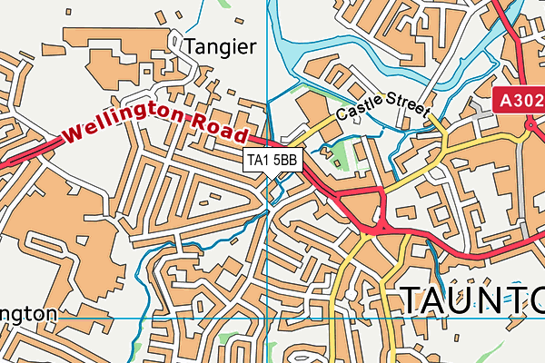 TA1 5BB map - OS VectorMap District (Ordnance Survey)