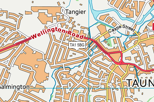 TA1 5BG map - OS VectorMap District (Ordnance Survey)