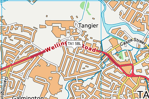 TA1 5BL map - OS VectorMap District (Ordnance Survey)