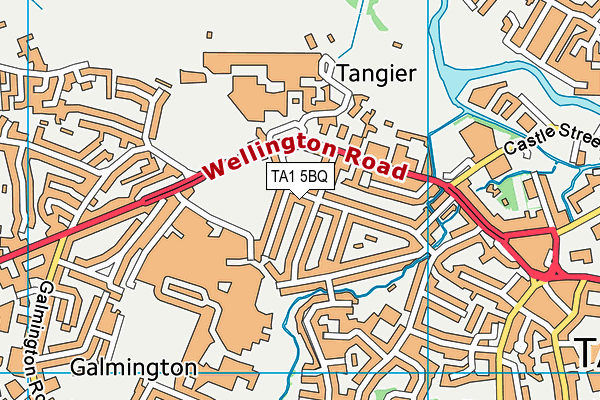 TA1 5BQ map - OS VectorMap District (Ordnance Survey)