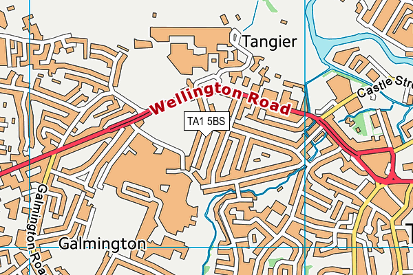 TA1 5BS map - OS VectorMap District (Ordnance Survey)