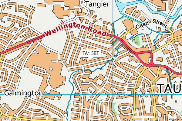 TA1 5BT map - OS VectorMap District (Ordnance Survey)