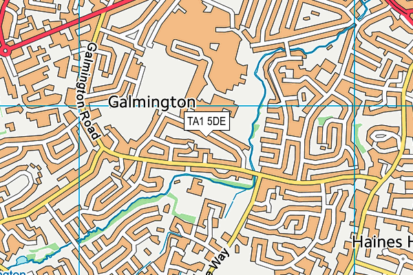 TA1 5DE map - OS VectorMap District (Ordnance Survey)