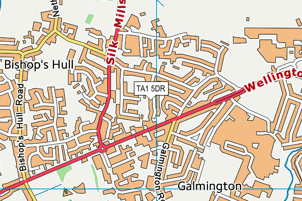 TA1 5DR map - OS VectorMap District (Ordnance Survey)