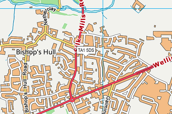 TA1 5DS map - OS VectorMap District (Ordnance Survey)