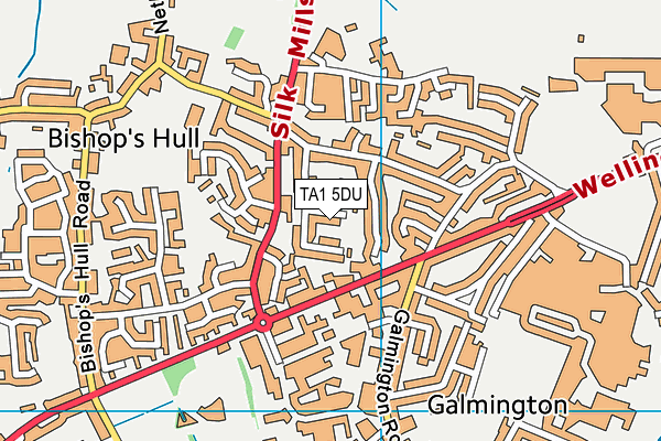 TA1 5DU map - OS VectorMap District (Ordnance Survey)