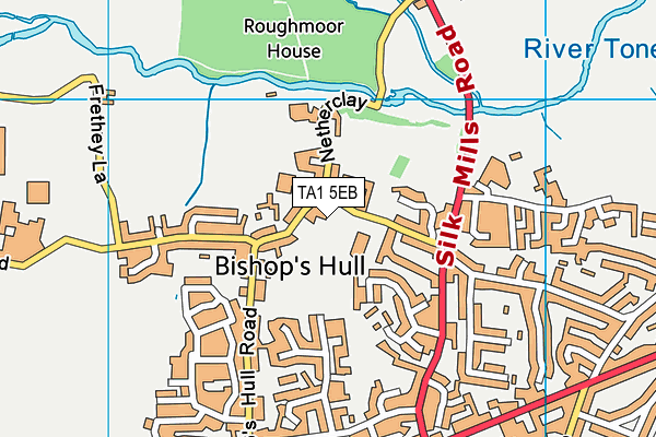 Bishops Hull Playing Field map (TA1 5EB) - OS VectorMap District (Ordnance Survey)