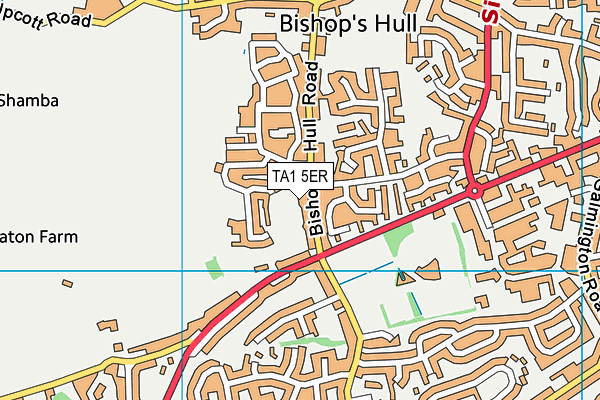 TA1 5ER map - OS VectorMap District (Ordnance Survey)