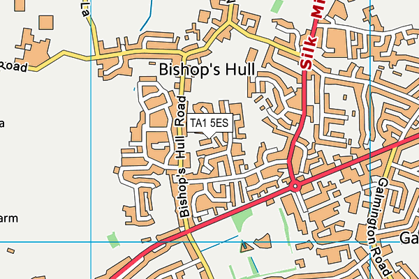 TA1 5ES map - OS VectorMap District (Ordnance Survey)