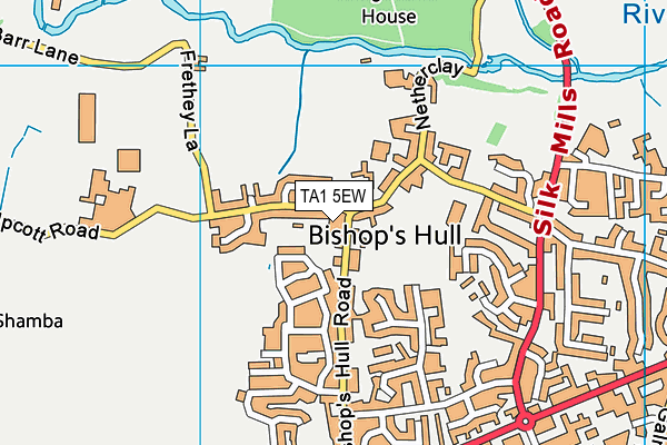 TA1 5EW map - OS VectorMap District (Ordnance Survey)