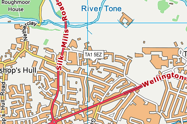 TA1 5EZ map - OS VectorMap District (Ordnance Survey)
