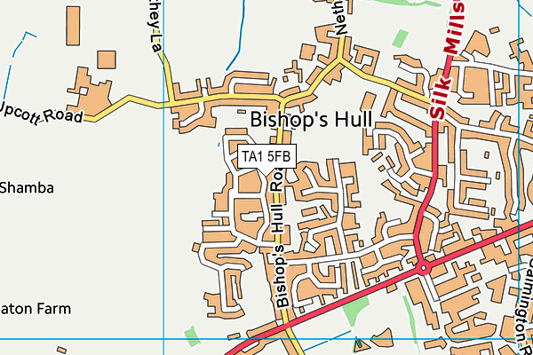 TA1 5FB map - OS VectorMap District (Ordnance Survey)